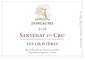 2018 Santenay Gravieres 2018 Jessiaume Santeanay 1er Cru Gravieres
