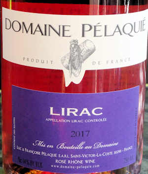 2017 Lirac Rose 2017 Pelaquie Lirac Rose
